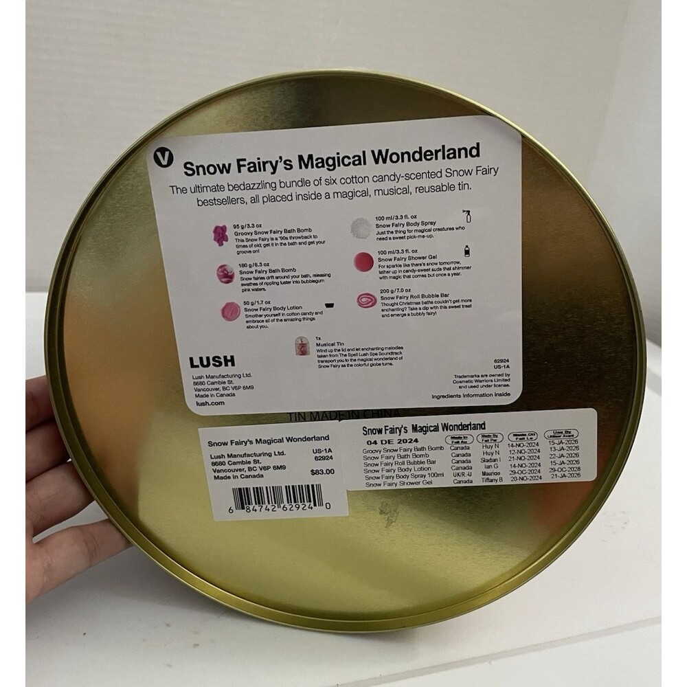 LUSH SNOW FAIRY'S MAGICAL WONDERLAND -  NEW LIMITED EDITION MUSICAL TIN Rare - Picture 3 of 7